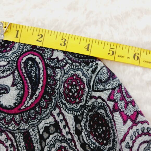 Sweater Button-Up Cardigan Size LP Paisley Whimsycore Witchy Academia Indie Boho - Picture 7 of 13